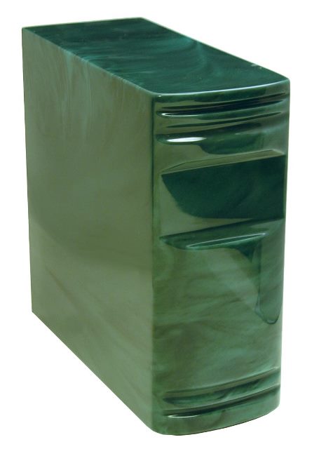Cultured Marble Cremation Majestic Adult Urn, Emerald