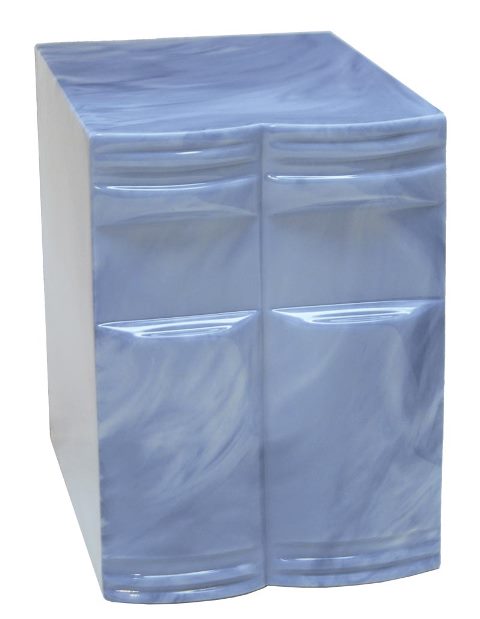 Cultured Marble Cremation Othello Adult Urn, Sky Blue