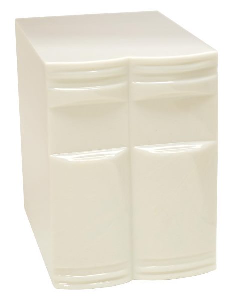 Cultured Marble Cremation Othello Adult Urn, Ivory
