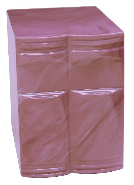 Cultured Marble Cremation Othello Adult Urn, Mulberry