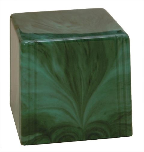 Cultured Marble Cremation Utah Junior Urn, Emerald