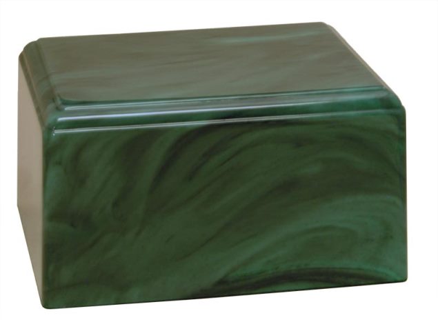 Cultured Marble Cremation Dakota Junior Urn, Emerald