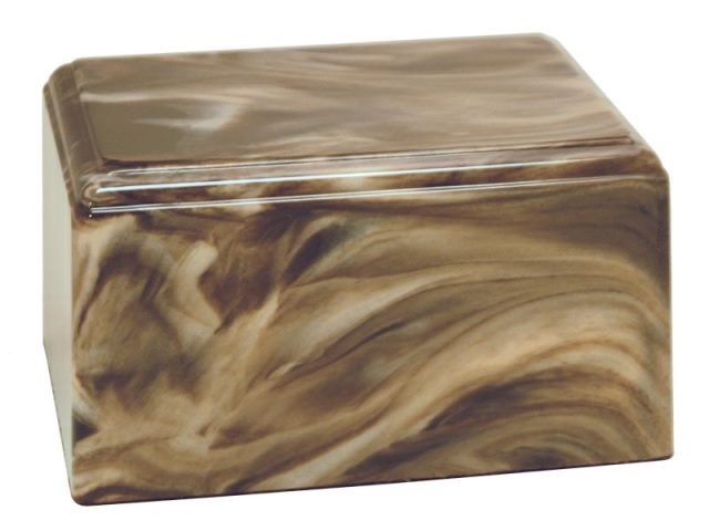 Cultured Marble Cremation Dakota Junior Urn, Topaz