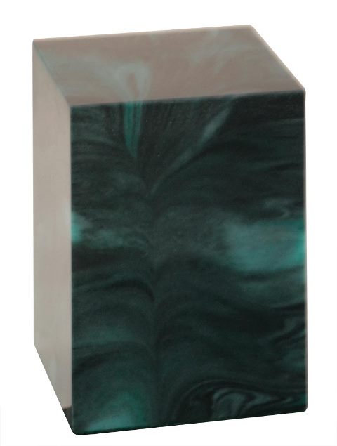 Cultured Marble Cremation Sikta Infant Urn, Emerald
