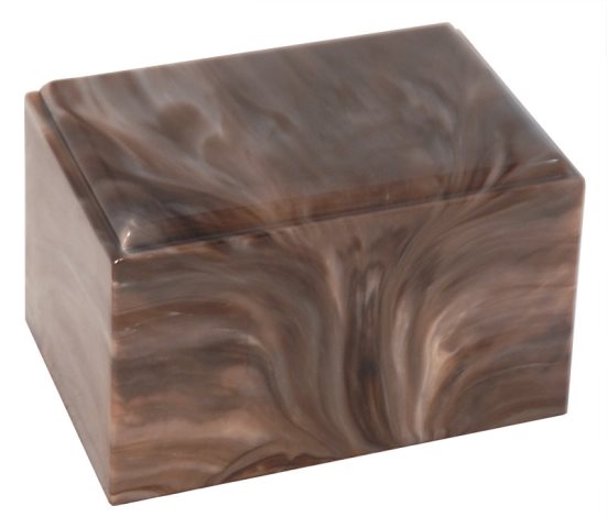 Cultured Onyx Cremation Cirrus Adult Urn, Brown Agate