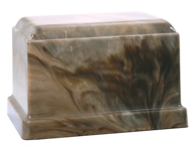 Cultured Onyx Cremation Olympus Adult Urn, Brown Agate