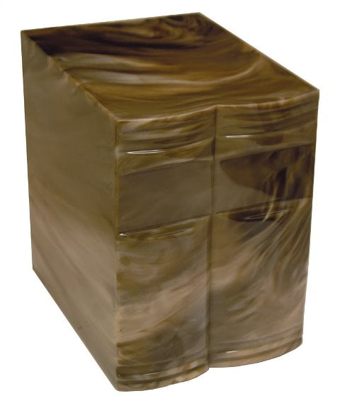 Cultured Onyx Cremation Gemini Adult Urn, Brown Agate