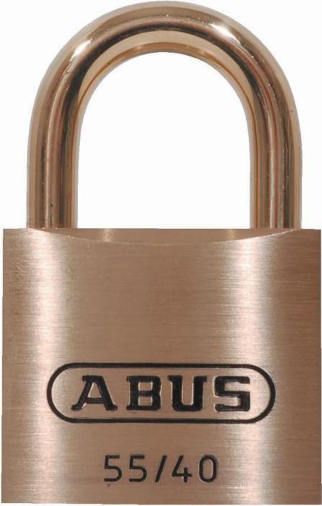 Picture of ABUS 55MB by 40 C KA Solid Brass Keyed Different Carded Padlock with Brass Shackle&#44; Pack of 3