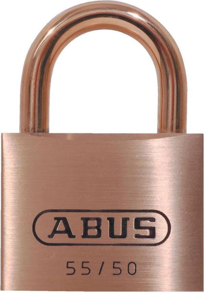 Picture of ABUS 55MB by 50 C KD Solid Brass Keyed Different Carded Padlock with Brass Shackle