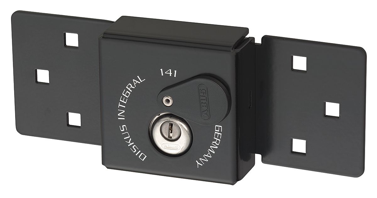 Picture of ABUS 141 by 200 C KD Diskus Integral Hasp Black with 26 by 70 Diskus Padlock