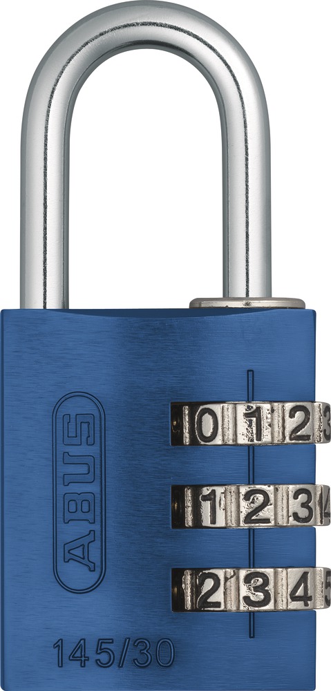 Picture of ABUS 145 by 20 C Aluminum Blue 3-Dial Resettable Combination Padlock