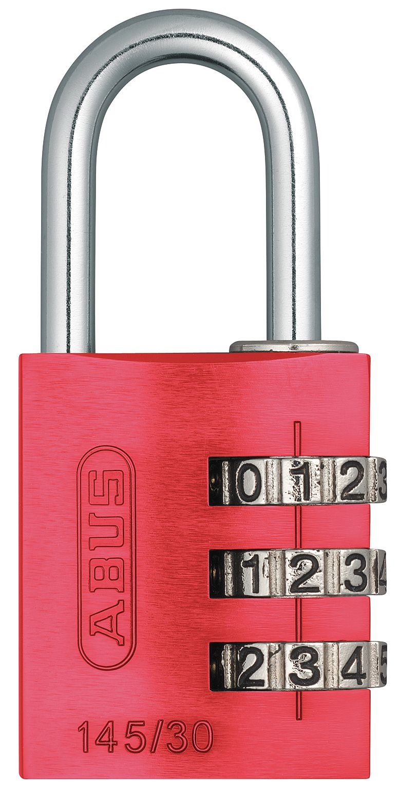 Picture of ABUS 145 by 30 C Aluminum Red 3-Dial Resettable Combination Padlock