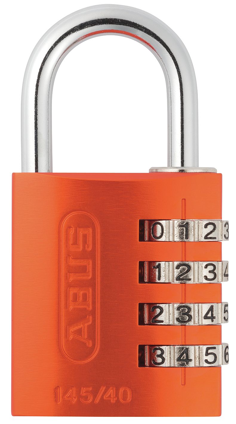 Picture of ABUS 145 by 40 C Aluminum Orange 4-Dial Resettable Combination Padlock