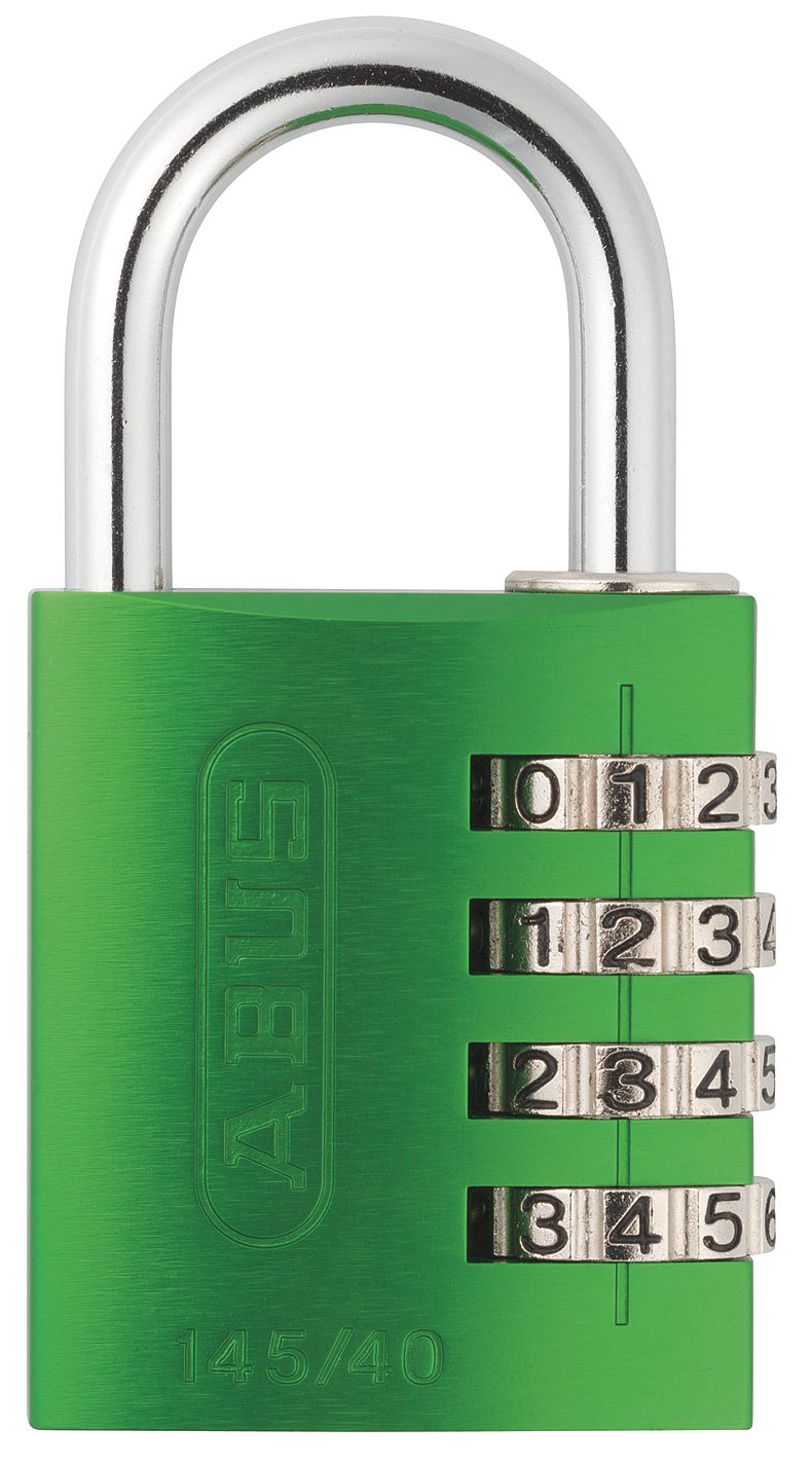 Picture of ABUS 145 by 40 C Aluminum Green 4-Dial Resettable Combination Padlock