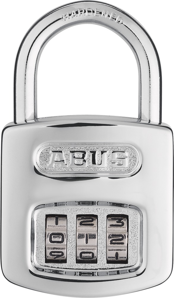 Picture of ABUS 160 by 40 Chrome 3-Dial Resettable Combination Padlock