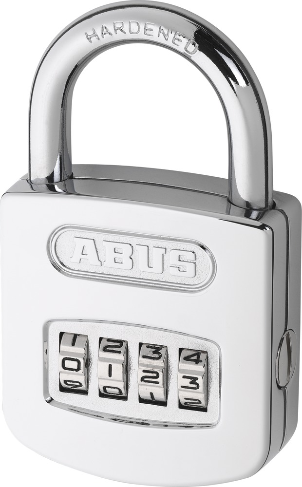 Picture of ABUS 160 by 50HB50 Chrome 4-Dial Resettable with 2 in. Shackle Combination Padlock