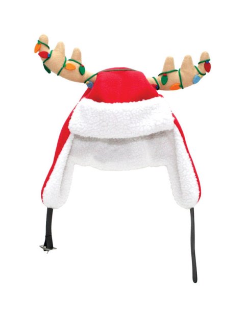0408937-2 17 in. Christmas Antler Santa Hat