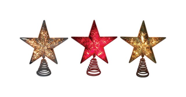 Picture of Celebrations 49056A-71 8.5 in. Christmas Star Tree Topper  Assorted - pack of 6