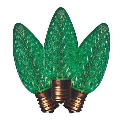 BU25LEDFC9-TGRA BX25 C9 Christmas LED Replacement Bulb Green