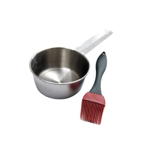Picture of Grillmark 14913A Basting Bowl &amp; Brush Set  Stainless Steel