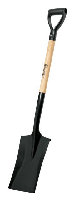 40.5 in. Steel Square Garden Spade Wood Handle