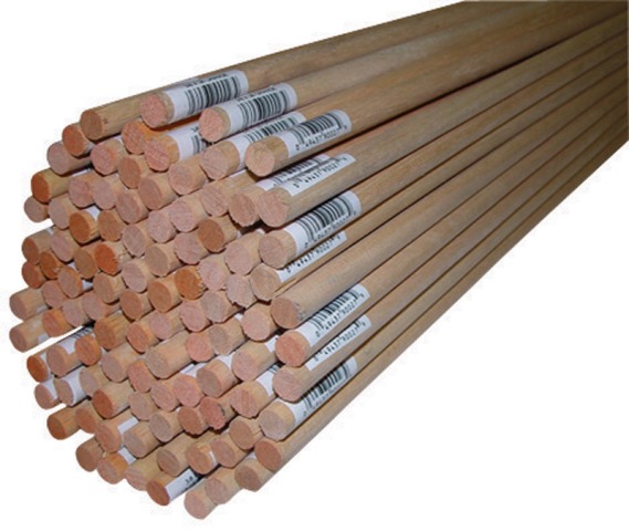 Picture of Alexandria Moulding 02538-R0048C1 0.38 x 48 in. Thunderbird Forest Dowels Hardwood   Orange - 