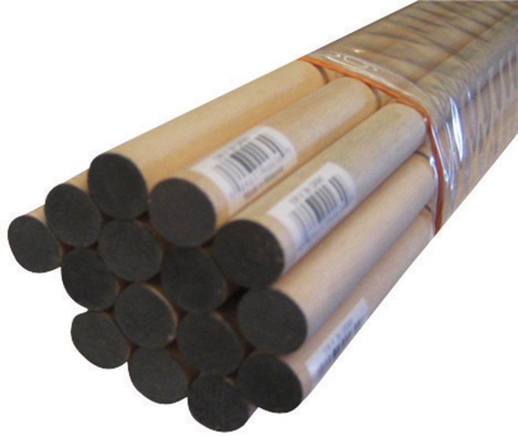 Picture of Alexandria Moulding 02558-R0036C1 0.62 x 36 in. Thunderbird Forest Poplar Dowels Hardwood  Grey - pack of 15