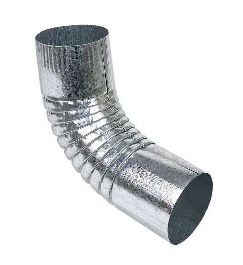 PR63P3 3 in. Plain Round Galvanized Elbow