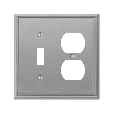 Picture of Amerelle 77TDBN Metro Line 2 Gang 1-Toggle 1-Duplex Wall Plate