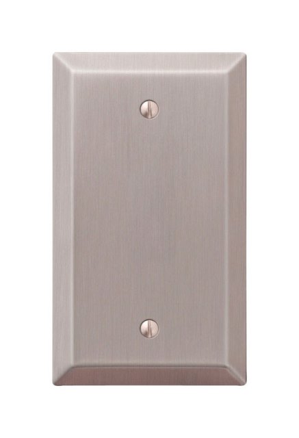 Picture of Amerelle 163BBN 1 Blank Stamped Steel Wall Plate  Brushed Nickel