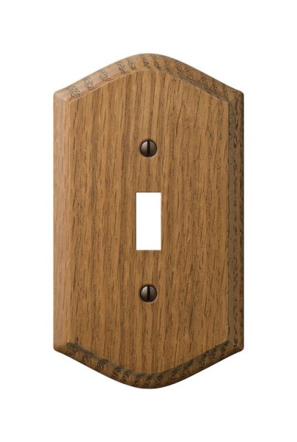 Picture of Amerelle 701T Country Wood 1 Toggle Wall Plate  Oak