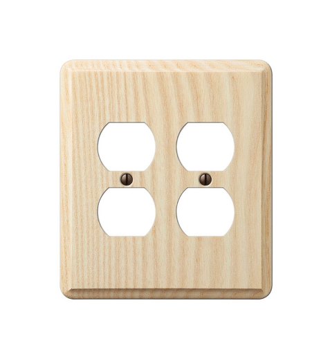 Picture of Amerelle 401DD 2 Duplex Outlet Contemporary Wall Plate  Ash