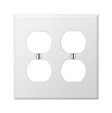 Picture of Amerelle C981DDW 2 Duplex Wall Plate  Pro-White Smooth