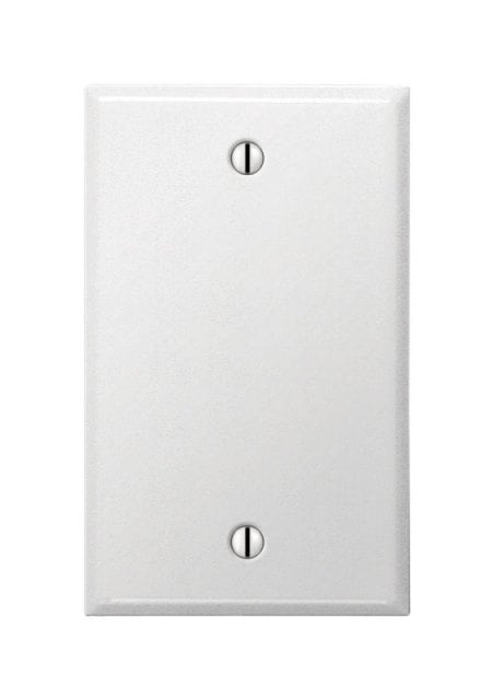 C981BW 1 Gang Blank Wall Plate Pro-White Smooth