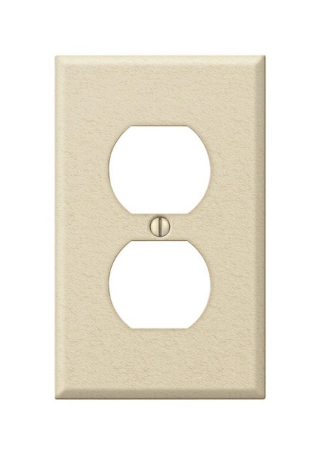 C982DIV 1 Duplex Wall Plate Pro-Ivory Wrinkle