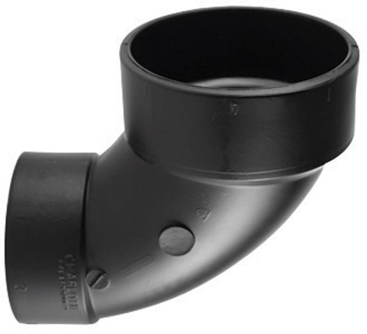 Picture of Charlotte Pipe &amp; Foundry ABS003290600HA 4 x 3 in. ABS DWV 90 deg Elbow