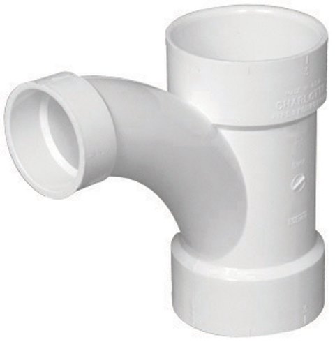 Charlotte Pipe Schedule 40 4 in. Hub X 4 in. D Hub PVC Long Turn Wye 1 pk