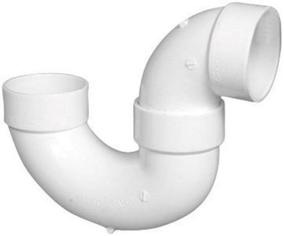 Charlotte Pipe Schedule 40 3 in. Hub X 3 in. D Hub PVC P-Trap 1 pk