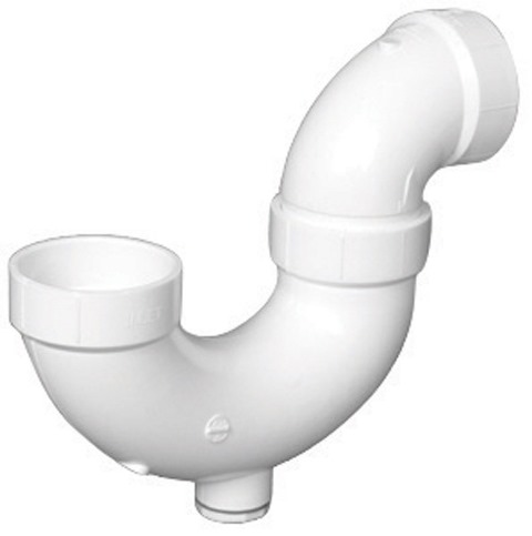 Charlotte Pipe Schedule 40 2 in. Hub X 2 in. D Hub PVC P-Trap with Clean Out 1 pk