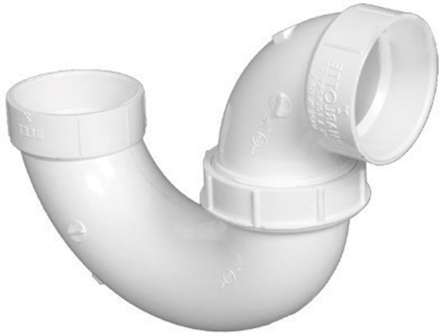 Charlotte Pipe PVC P Trap with Union - 2 in. - Bulk Pack - Durable Schedule 40 Design