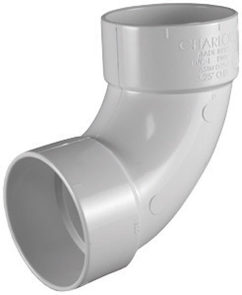 Charlotte Pipe & Foundry PVC013000600HA 90 PVC Dwv Elbow  3 in -  PINPOINT, PI154108