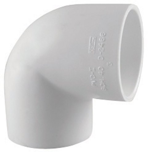PVC023001800 3 in. Schedule 40 PVC 90 deg Elbow - White