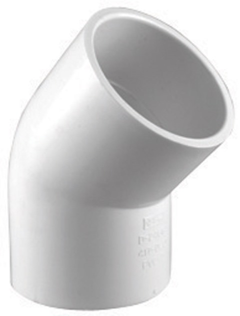 Charlotte Pipe & Foundry PVC023091800 Sch 40 PVC 45 deg Elbow