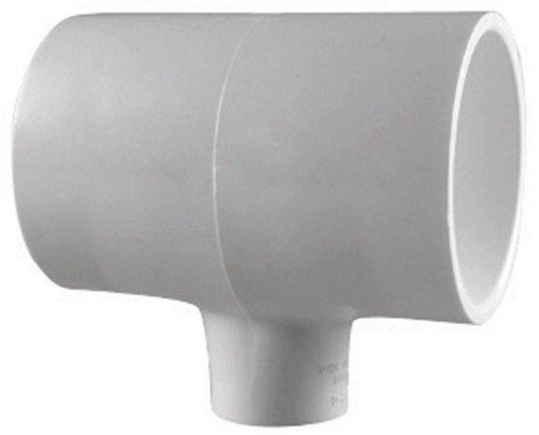 Charlotte Pipe Schedule 40 2 in. Slip X 2 in. D Slip PVC Reducing Tee 1 pk