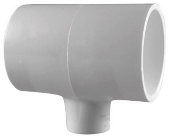 Charlotte Pipe Schedule 40 2 in. Slip X 2 in. D Slip PVC Reducing Tee 1 pk