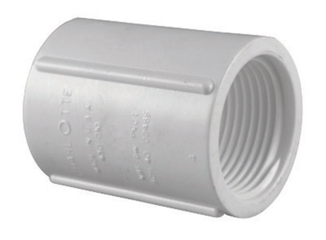 Charlotte Pipe & Found Pvc 02102 0500 Pvc Schedule 40 Coupling White 1/2" X 1/2" (Pack of 50)