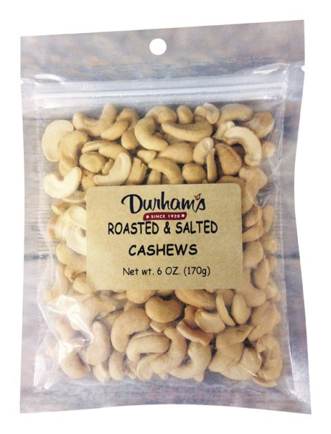 Picture of Durhams 7304240005 Roasted Salted Cashew  6 oz - pack of 12