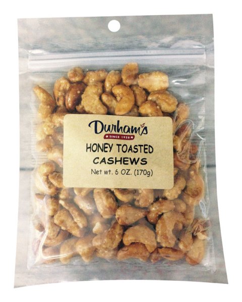 Picture of Durhams 7304240019 Honey Toasted Cashews  6 oz - pack of 12
