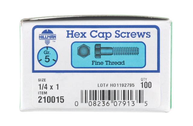 210015 0.25 x 1 in. USS Grade 5 Hex Cap Screws Bolt