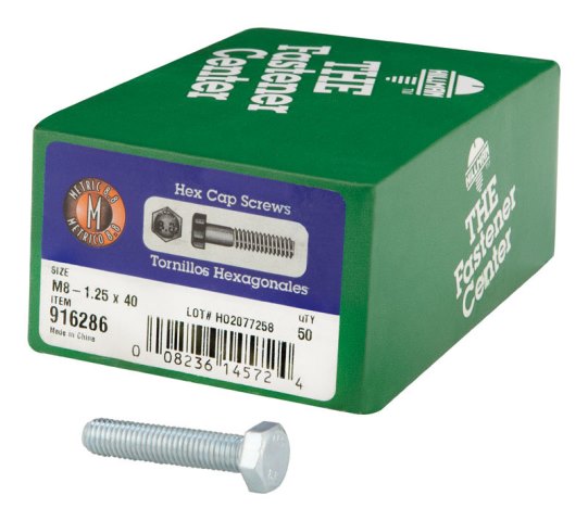 916286 M8 x 40 Metric Grade 8.8 Hex Head Cap Screw